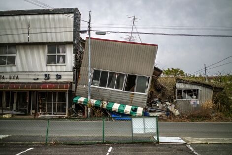 Fukushima, Japon Avril 2016. Ville de Tomioka, Ville fermé, interdite aux habitants ouverte uniquement au passage.