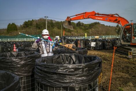  Fukushima, Japon Avril 2016, Ville de Iitate, zone de décontamination.